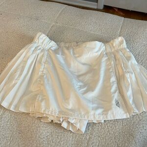 Free People Cream Pleated Skirt